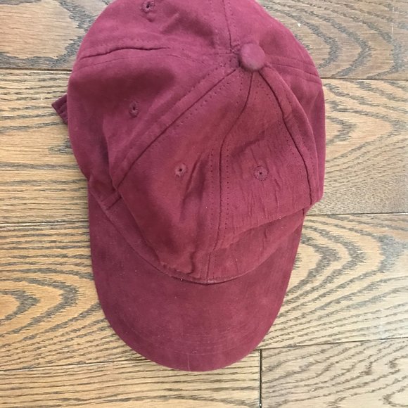 Burgundy Forever 21 Suede Baseball cap - Picture 2 of 2